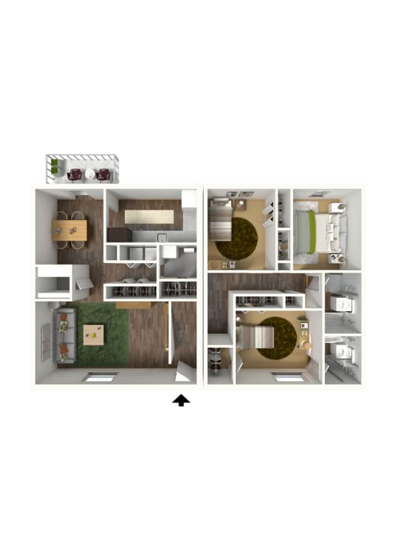 2 & 3 Bedroom Apartments in Decatur Everwood Estates